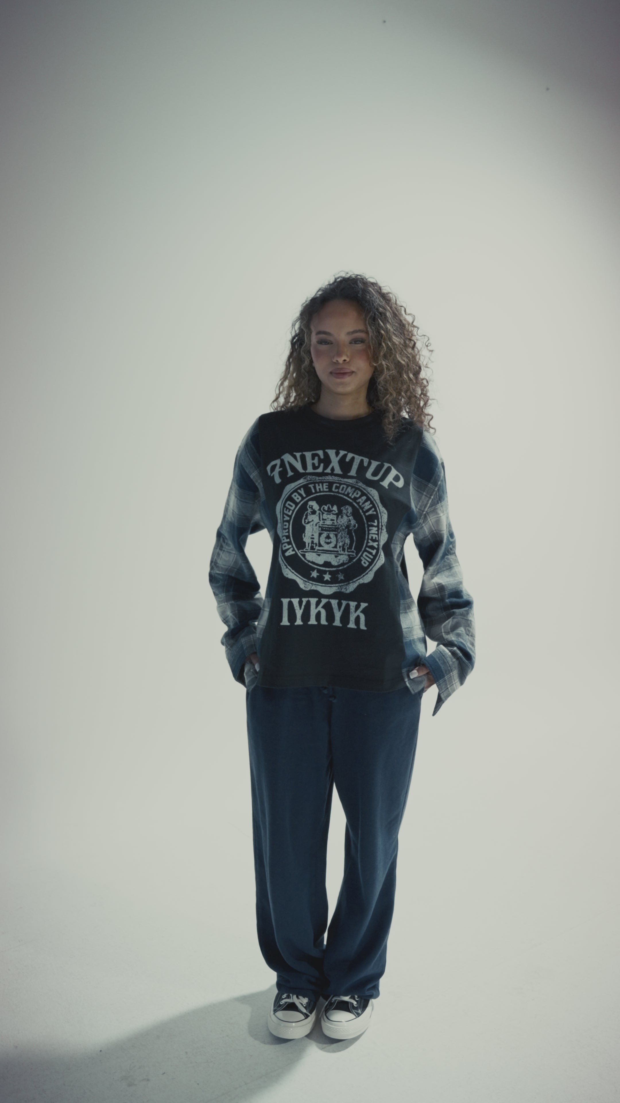 GREY 7NXTUP PLAID LONGSLEEVE